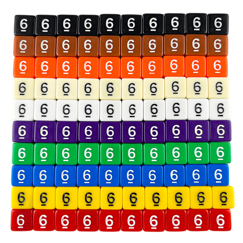 D6 Polyhedrálne kocky 16 mm TRPG DND Digitálna hracia sada s kockami 6 strán 10 ks pre stolové hry