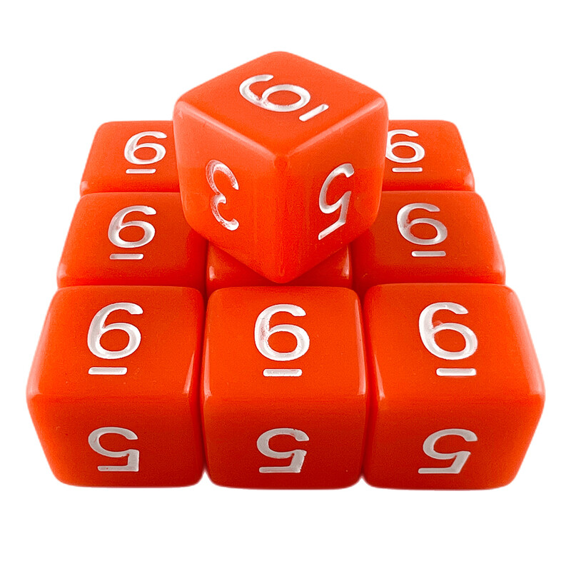 D6 Polyhedrálne kocky 16 mm TRPG DND Digitálna hracia sada s kockami 6 strán 10 ks pre stolové hry