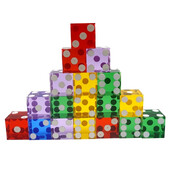 Iepakojumā 5, Six Sided D6 19mm Casino Caurspīdīgs ar Razor