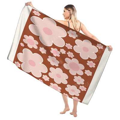 Domáce osušky na telo, osušky Morandi lines and flowers, rýchloschnúci mikrovláknový plážový uterák, veľký športový uterák