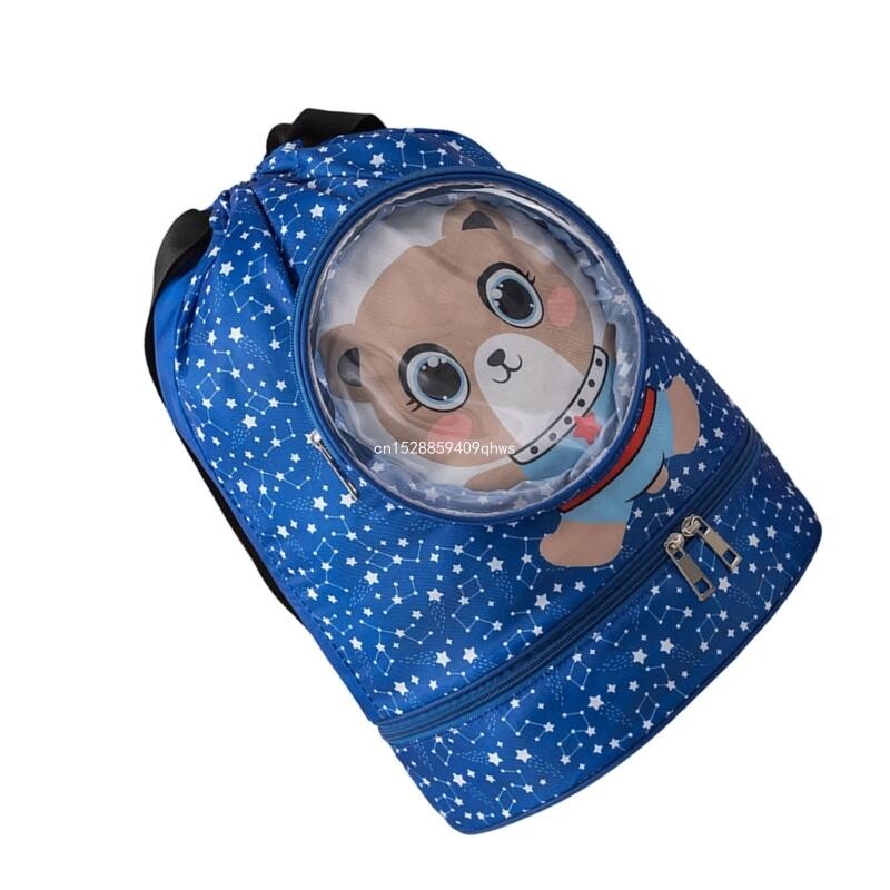 Ujumisseljakott, kuiv märjalt eraldav pesukott Laste rannakott koos pingutusnööriga veekindel hoiukott Lihtne kasutada Dropship