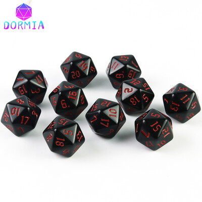 20-stranné kocky na kocky pre DND, netoxický materiál, fantasy hviezdny efekt, úžasné retro štýly písma pre RPG hry DND, príslušenstvo