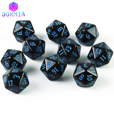 20-stranné kocky na kocky pre DND, netoxický materiál, fantasy hviezdny efekt, úžasné retro štýly písma pre RPG hry DND, príslušenstvo