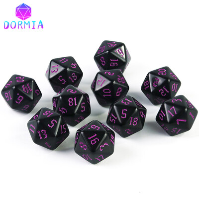 20-stranné kocky na kocky pre DND, netoxický materiál, fantasy hviezdny efekt, úžasné retro štýly písma pre RPG hry DND, príslušenstvo