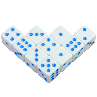 Šešių pusių žaidimo kauliukų rinkinys – kvadratinis kampas 16 mm D6 su standartiniais taškais kauliukais stalo žaidimams ir matematikos mokymui