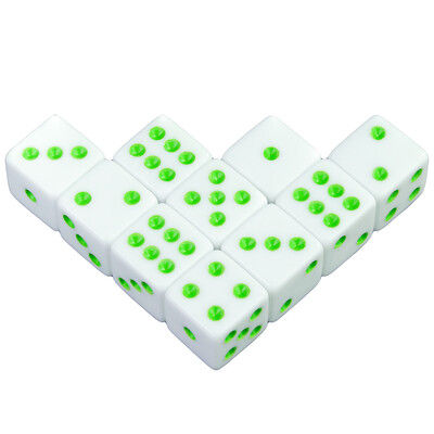 Šešių pusių žaidimo kauliukų rinkinys – kvadratinis kampas 16 mm D6 su standartiniais taškais kauliukais stalo žaidimams ir matematikos mokymui