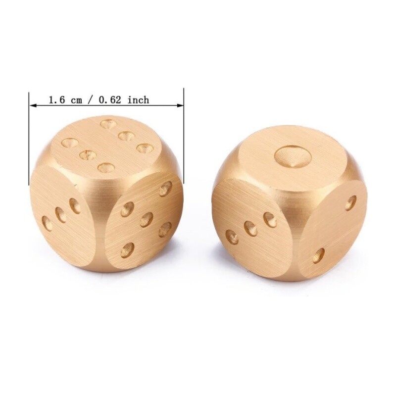 5 ks presných hliníkových kociek s krabicou, domino, hra, kemping, poker, KTV, bar, párty, rekvizity, sada kociek, masívny kov, strieborno-zlatý