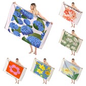 Domáce osušky na telo, osušky Morandi lines and flowers, rýchloschnúci mikrovláknový plážový uterák, veľký športový uterák