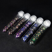 Sada polyedrických kociek DND, vesmírna galaxia, trblietavé kocky s tubičkou, pre herný stolový stôl D&D, príslušenstvo pre hranie hier