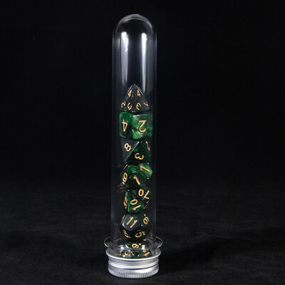 Sada polyedrických kociek DND, vesmírna galaxia, trblietavé kocky s tubičkou, pre herný stolový stôl D&D, príslušenstvo pre hranie hier