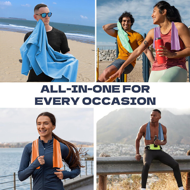 1 balenie 3 veľkostí, kompaktné cestovné uteráky z mikrovlákna - ultra savé, ľahké a rýchloschnúce na šport, pláž, jogu