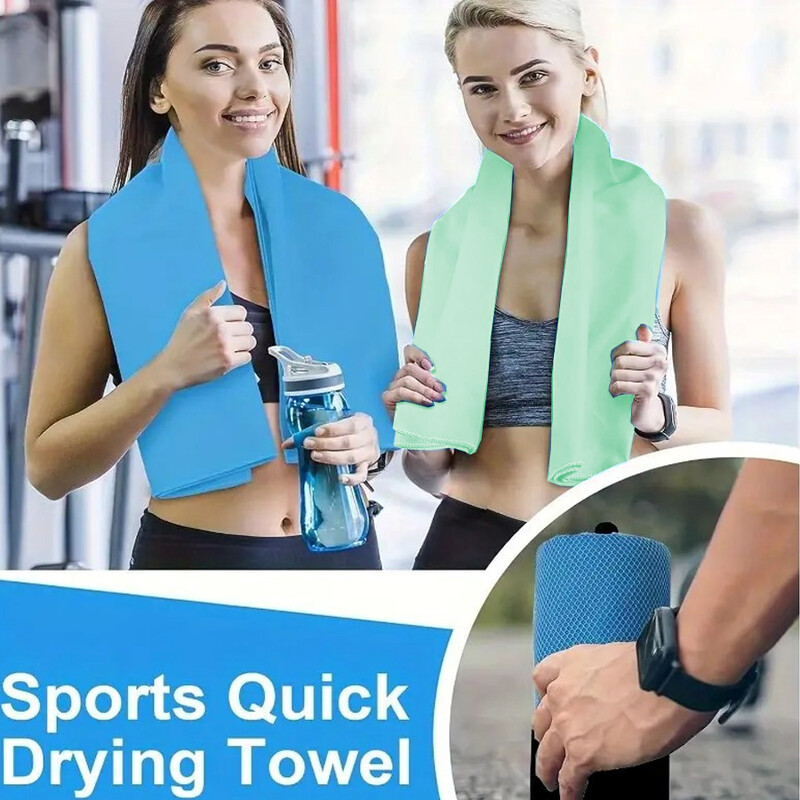 1 balenie 3 veľkostí, kompaktné cestovné uteráky z mikrovlákna - ultra savé, ľahké a rýchloschnúce na šport, pláž, jogu