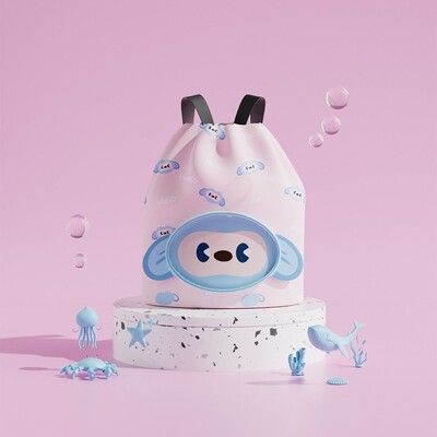 Pārnēsājami jauki dzīvnieki, aukliņas peldsomas, sausā un slapjā atdalīšanas ūdensnecaurlaidīgas pludmales mugursomas uzglabāšanas somas Bērnu peldsomas