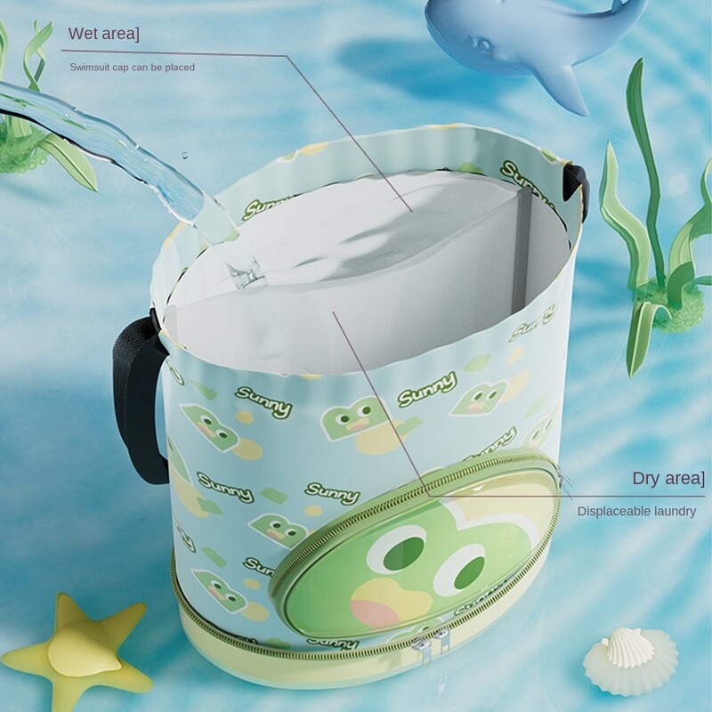 Pārnēsājami jauki dzīvnieki, aukliņas peldsomas, sausā un slapjā atdalīšanas ūdensnecaurlaidīgas pludmales mugursomas uzglabāšanas somas Bērnu peldsomas