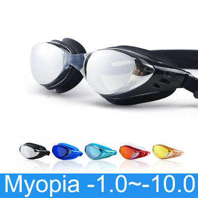 Myopia úszószemüveg vényköteles -1,0~-10 vízálló páramentes úszószemüveg szilikon dioptria búvárszemüveg felnőtteknek gyerekeknek