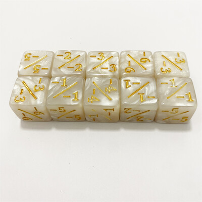 10Pcs/set 16mm D6 +1/-1 Dice For Magic The Gathering Game Brojanje Brojalice za učenje matematike
