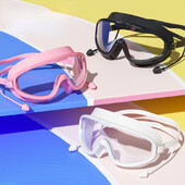 Naočale za plivanje Vodootporne protiv magljenja HD prozirni čepići za uši Dječje naočale za plivanje Veliki okvir Naočale za bazen Dodaci za plivanje
