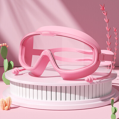 Naočale za plivanje Vodootporne protiv magljenja HD prozirni čepići za uši Dječje naočale za plivanje Veliki okvir Naočale za bazen Dodaci za plivanje