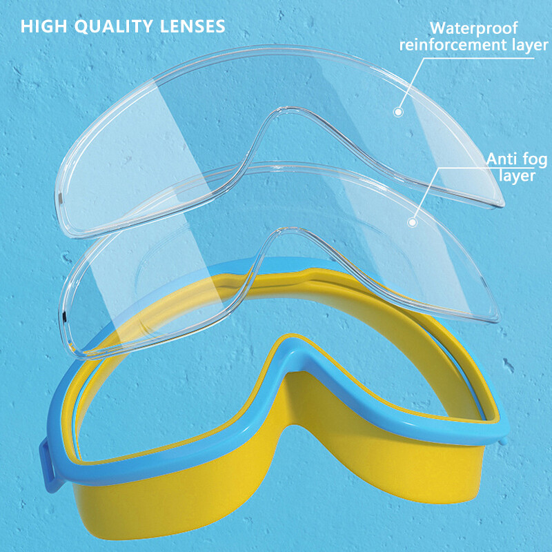 Naočale za plivanje Vodootporne protiv magljenja HD prozirni čepići za uši Dječje naočale za plivanje Veliki okvir Naočale za bazen Dodaci za plivanje