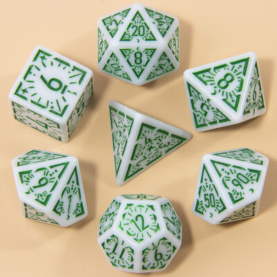 DND kockice s rezbarenim uzorkom 7kom RPG poliedarske kockice set za društvene igre kao poklon dodaci za zabavu