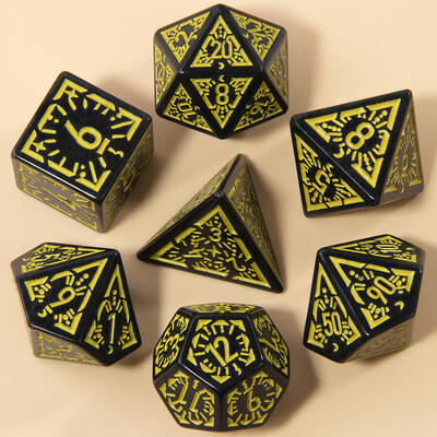 DND kockice s rezbarenim uzorkom 7kom RPG poliedarske kockice set za društvene igre kao poklon dodaci za zabavu