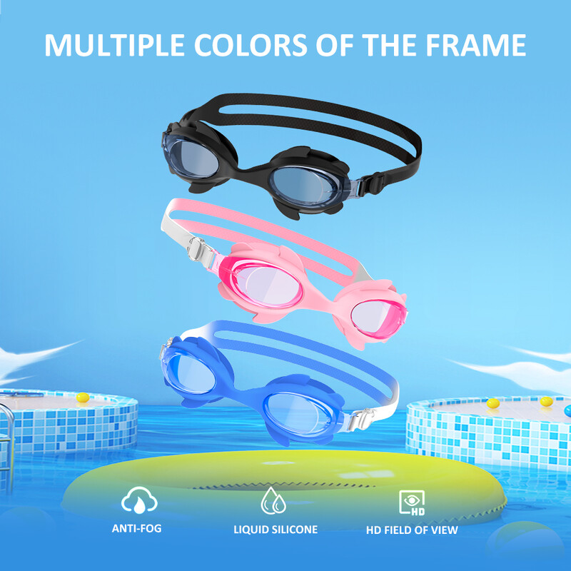 Dječje vodootporne i protiv zamagljivanja silikonske naočale za plivanje visoke rezolucije Profesionalni dodaci za plivanje na plaži za dječake i djevojčice
