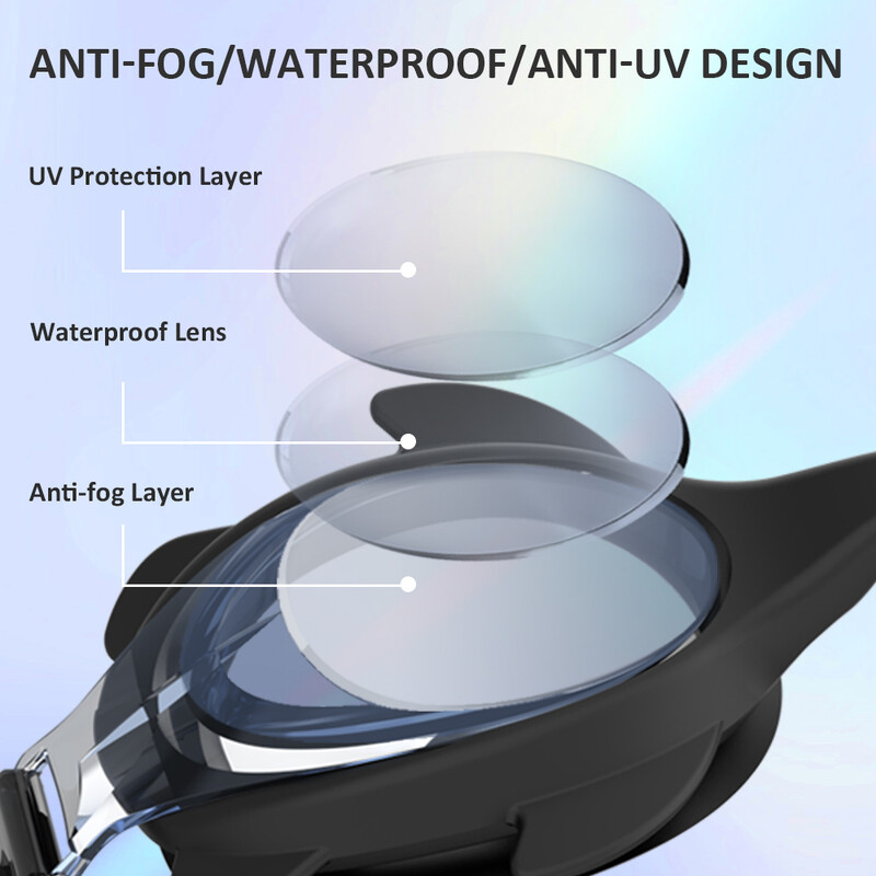 Dječje vodootporne i protiv zamagljivanja silikonske naočale za plivanje visoke rezolucije Profesionalni dodaci za plivanje na plaži za dječake i djevojčice