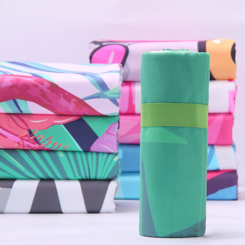 Dvostrani baršunasti ručnik za plažu, podebljani, brzosušeći, vodoupijajući tiskani ručnik za kupanje, šal za zaštitu od sunca