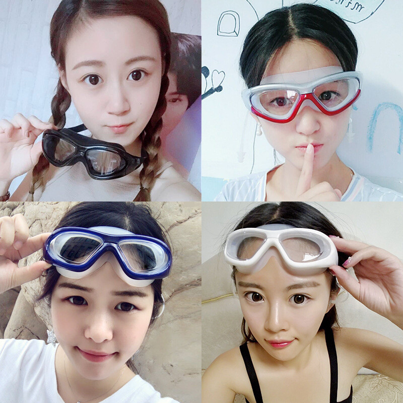Muškarci Žene Veliki okvir -2 do -9 Naočale za plivanje za kratkovidnost Prozirne naočale za plivanje protiv magljenja sa čepićima za uši Naočale za plivanje