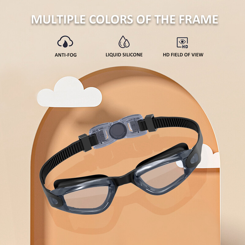 Profesionalne naočale za plivanje za odrasle, vodootporne, podesive silikonske naočale za plivanje, UV leća visoke razlučivosti, otporna na magljenje