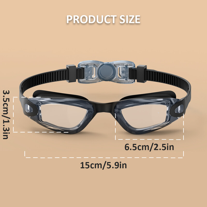 Profesionalne naočale za plivanje za odrasle, vodootporne, podesive silikonske naočale za plivanje, UV leća visoke razlučivosti, otporna na magljenje