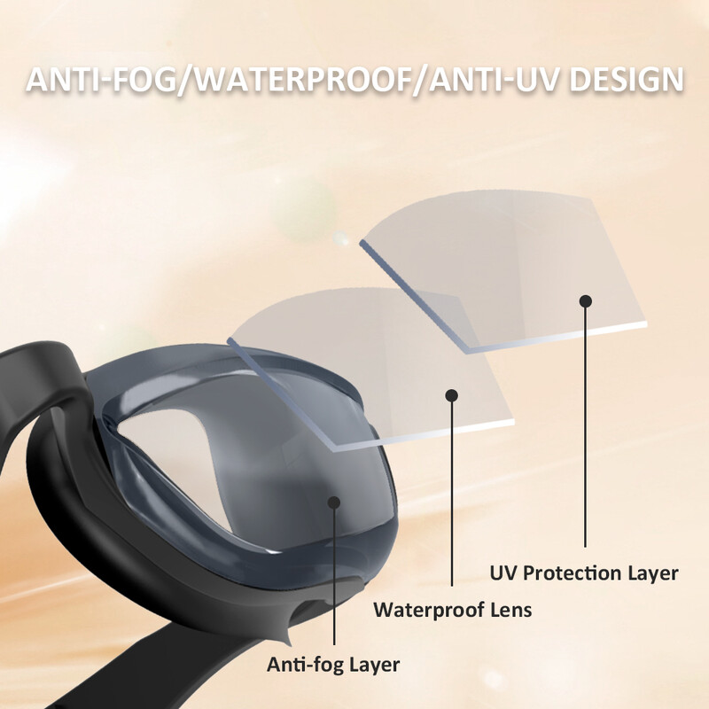 Profesionalne naočale za plivanje za odrasle, vodootporne, podesive silikonske naočale za plivanje, UV leća visoke razlučivosti, otporna na magljenje