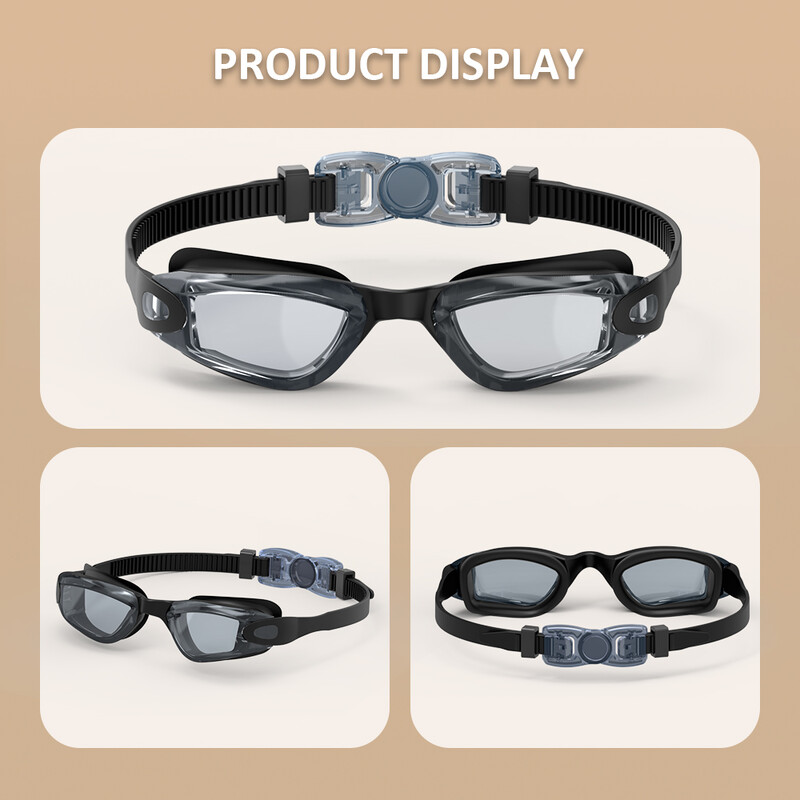 Profesionalne naočale za plivanje za odrasle, vodootporne, podesive silikonske naočale za plivanje, UV leća visoke razlučivosti, otporna na magljenje