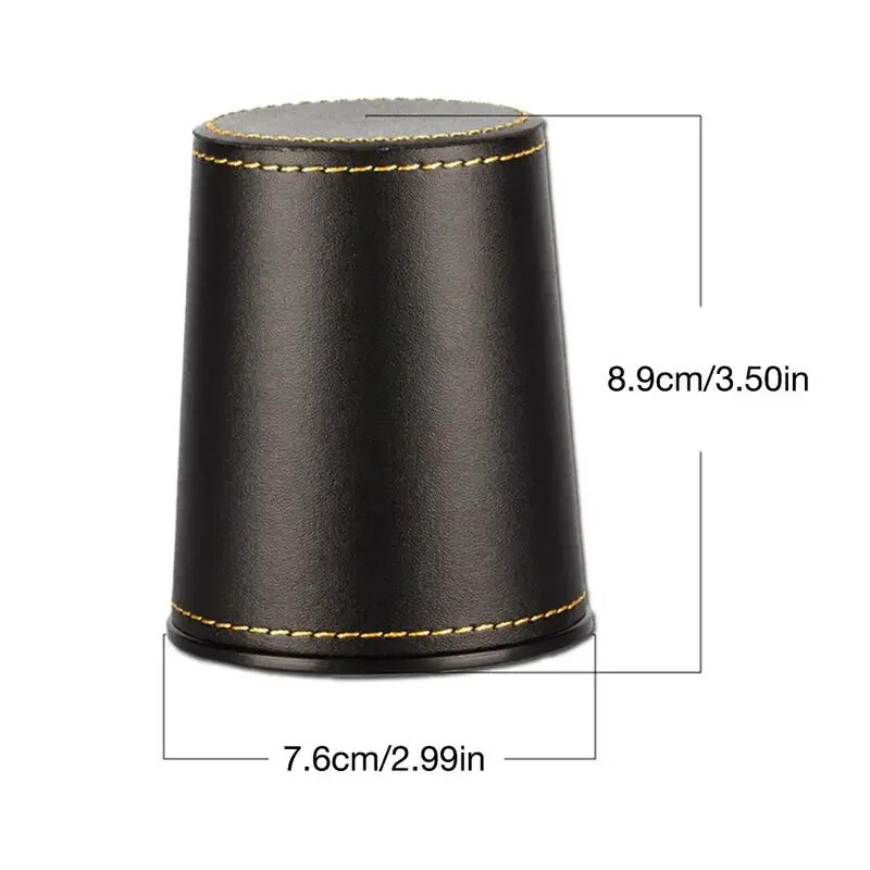 Set čaša za kockice s 5 komada 6-stranih kockica PU kožna čašica za kockice od flanela za stolnu igru Bar Zabava Magic The Gathering