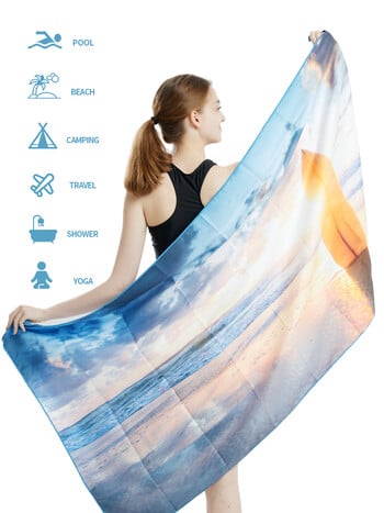 Big Beach Towels Microfiber Beach Towels Quick Dry Towel Sand Cloud Beach Towels Aldults Πετσέτα πισίνας για ταξιδιωτικούς κολυμβητές (S4)