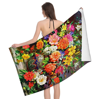 Mājas vannas dvieļi ķermeņa dvieļi Natural Animal Style vannas ātri žūstošs mikrošķiedras pludmales dvielis vīrietis sievietēm liels sporta dvielis