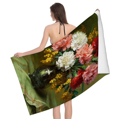 Mājas vannas dvieļi ķermeņa dvieļi Natural Animal Style vannas ātri žūstošs mikrošķiedras pludmales dvielis vīrietis sievietēm liels sporta dvielis