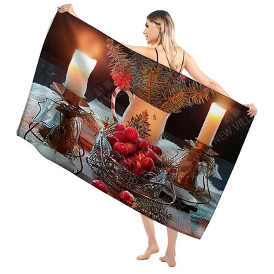 Πετσέτες μπάνιου σπιτιού για το σώμα Πετσέτες χριστουγεννιάτικου μπάνιου γρήγορο στέγνωμα μικροϊνών πετσέτα θαλάσσης ανδρική και γυναικεία μεγάλη αθλητική πετσέτα