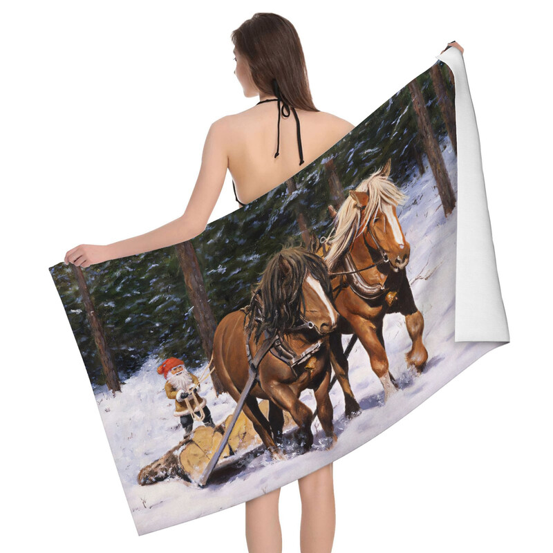 Kućni ručnici za kupanje za tijelo Peškiri Krajolici Životinje Kupaonica brzo sušeći Ručnik za plažu od mikrovlakana Muškarci Žene Veliki sportski ručnik