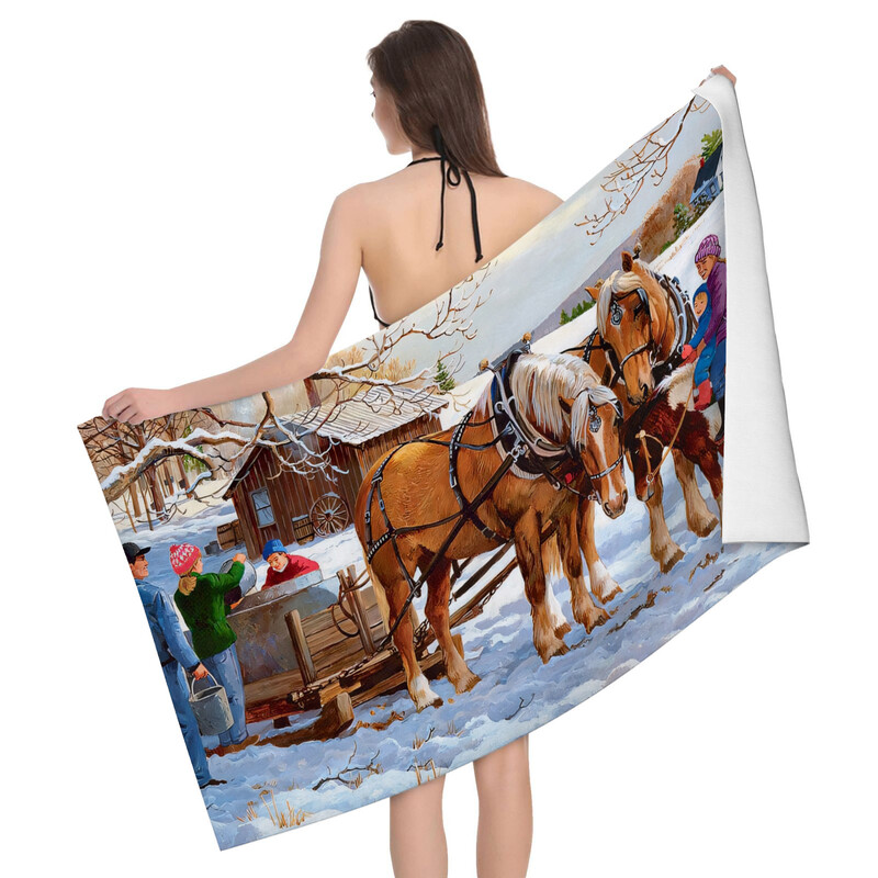 Kućni ručnici za kupanje za tijelo Peškiri Krajolici Životinje Kupaonica brzo sušeći Ručnik za plažu od mikrovlakana Muškarci Žene Veliki sportski ručnik