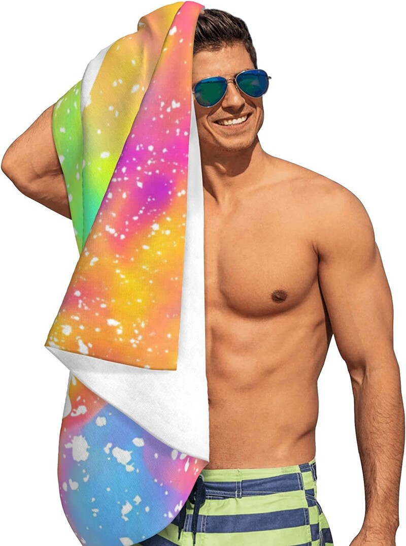 Tie Dye Balet Gimnastičarka Ručnici za plažu od mikrovlakana Preveliki, mekani upijajući brzo sušeći Putni ručnici za plažu za djecu i odrasle