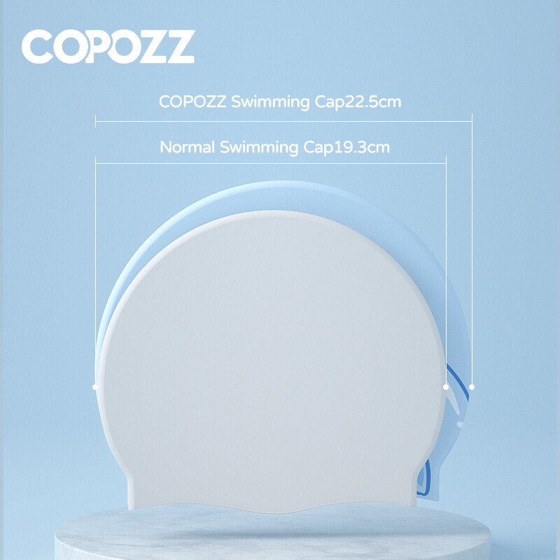 COPOZZ kapa za plivanje za djecu, djeca, vodootporna, elastična silikonska kapa za bazen, zaštita za uši, šešir za plivanje za dječake, djevojčice