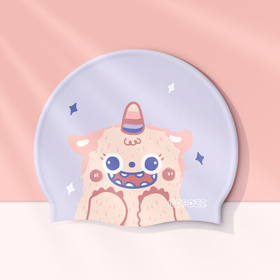 Copozz kape za plivanje, visoko elastične, ljupke dječje tkanine iz crtanih filmova, slatka zaštita za uši sa životinjama iz crtanih filmova, za dječake i djevojčice, šešir za ronjenje u bazenu