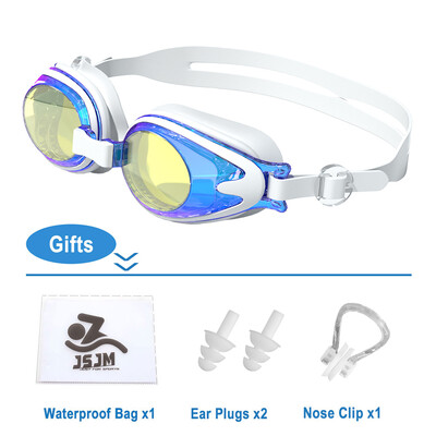 JSJM 2024 Nové detské plavecké okuliare, proti zahmlievaniu, proti UV žiareniu, silikónové nastaviteľné profesionálne plavecké okuliare
