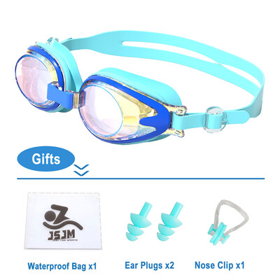 JSJM 2024 Nové detské plavecké okuliare, proti zahmlievaniu, proti UV žiareniu, silikónové nastaviteľné profesionálne plavecké okuliare