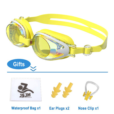 JSJM 2024 Nové detské plavecké okuliare, proti zahmlievaniu, proti UV žiareniu, silikónové nastaviteľné profesionálne plavecké okuliare