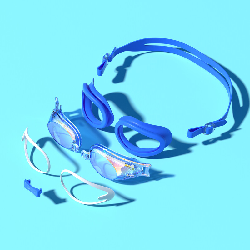 JSJM 2024 Nové detské plavecké okuliare, proti zahmlievaniu, proti UV žiareniu, silikónové nastaviteľné profesionálne plavecké okuliare