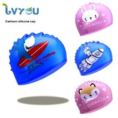 Vodootporne silikonske kape za plivanje za djecu Unisex Zaštitna oprema za uši s dugom kosom Slatki dizajn koji ne zateže za djecu