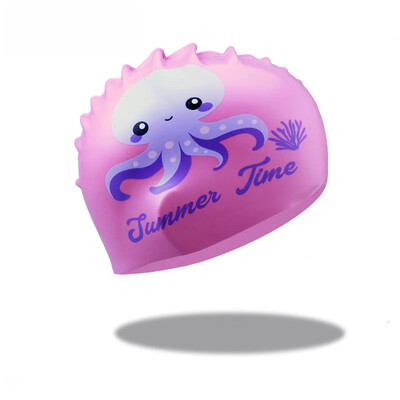 Vodootporne silikonske kape za plivanje za djecu Unisex Zaštitna oprema za uši s dugom kosom Slatki dizajn koji ne zateže za djecu