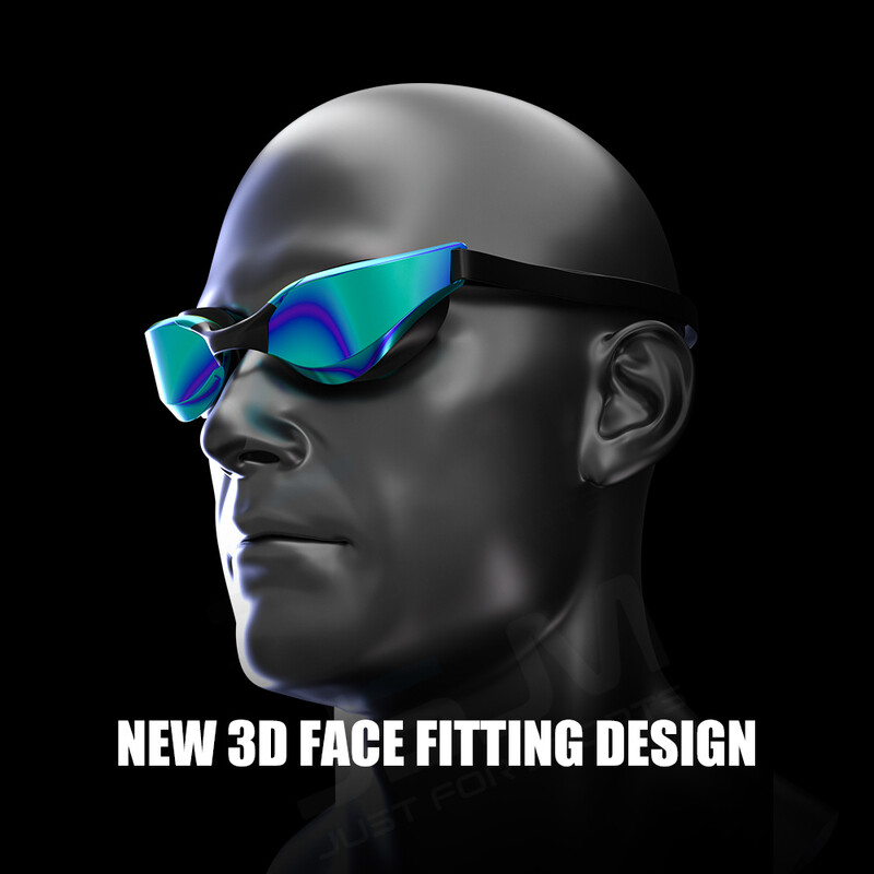 JSJM Nový štýl nastaviteľných profesionálnych plaveckých okuliarov pre dospelých, mužov a ženy, profesionálne HD silikónové okuliare s protihmlievacou úpravou